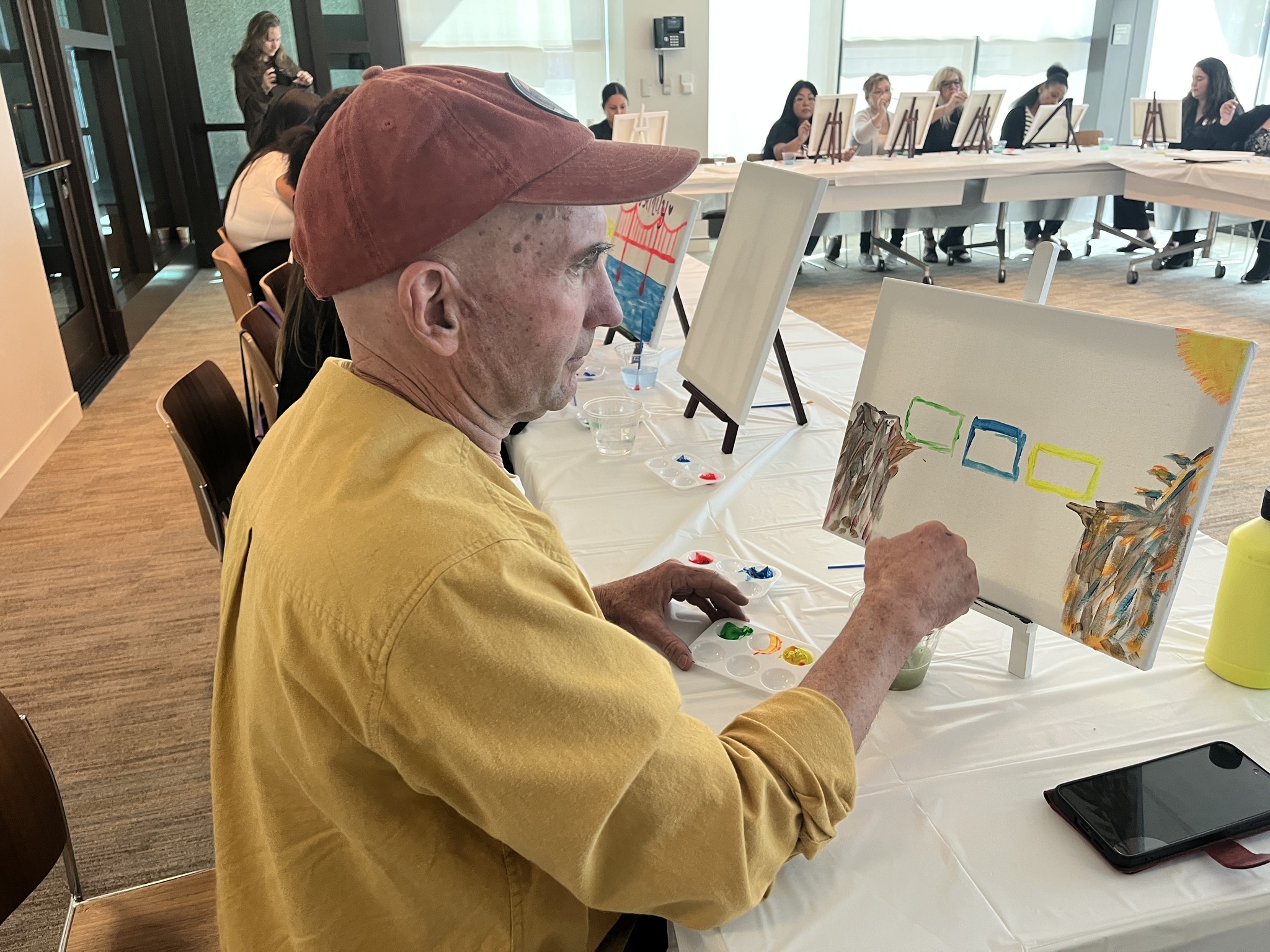 Young people participating in a creative community program